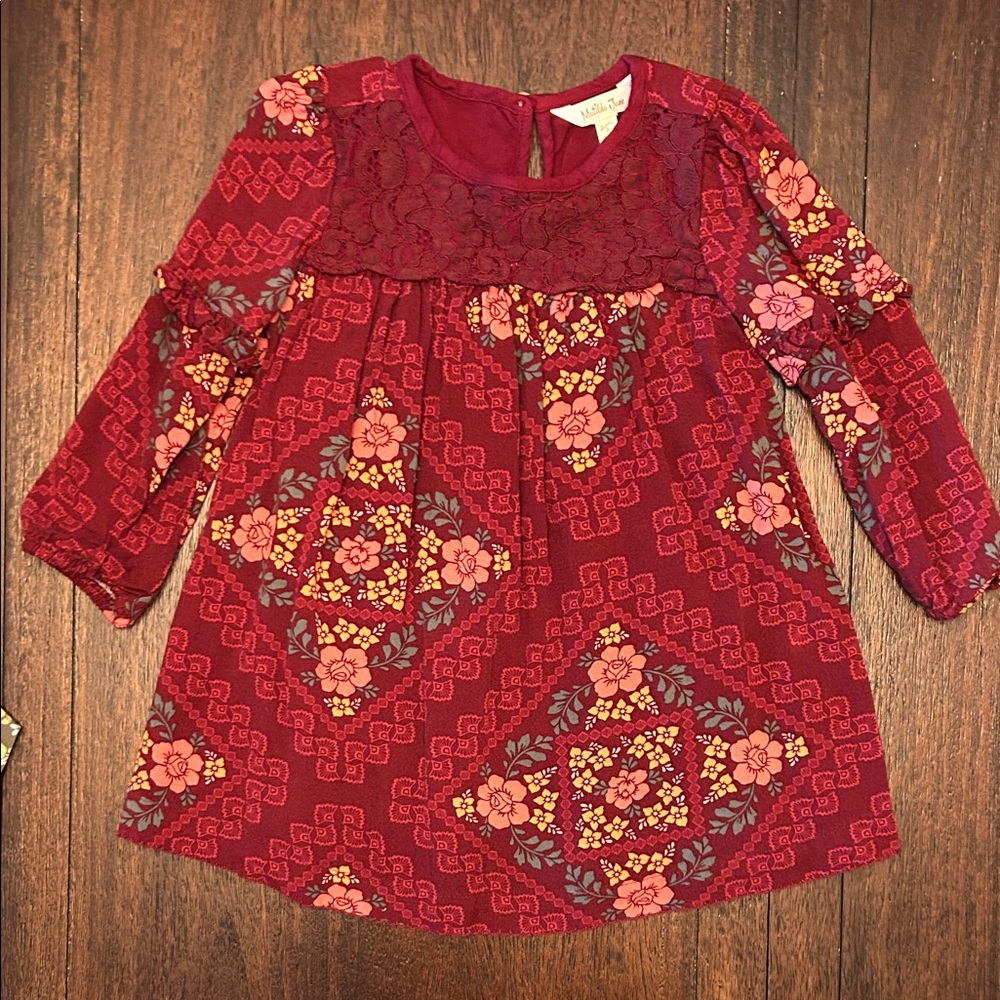 Matilda Jane Just Imagine Emmaline Girls Floral Print Swing Dress Size 4t